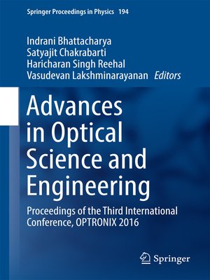 cover image of Advances in Optical Science and Engineering